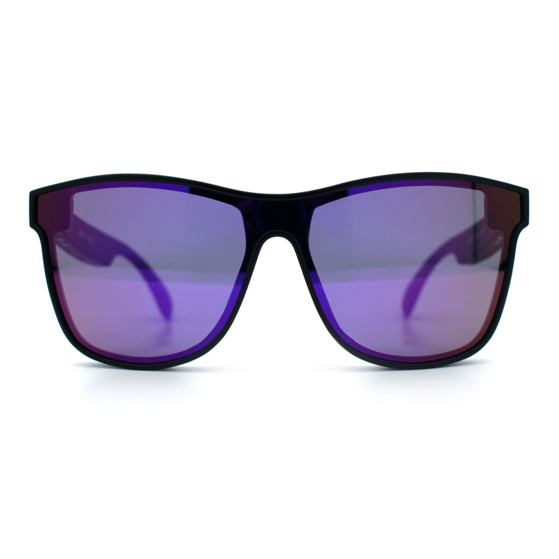 Horn Rim Shield Urban Hipster Color Mirror Bluetooth Smart Speaker Sunglasses