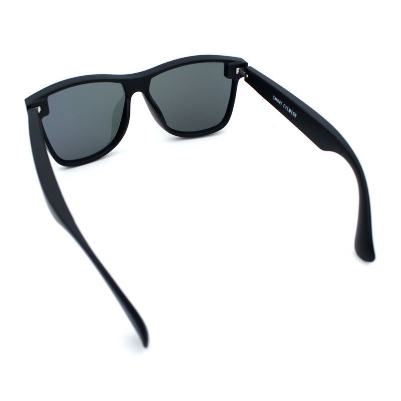 Horn Rim Shield Urban Hipster Color Mirror Bluetooth Smart Speaker Sunglasses