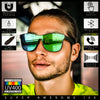 Horn Rim Shield Urban Hipster Color Mirror Bluetooth Smart Speaker Sunglasses