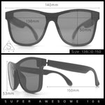 Horn Rim Shield Urban Hipster Color Mirror Bluetooth Smart Speaker Sunglasses