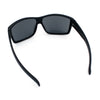 Mens Oversized Biker Wrap Rubberized Matte Plastic Rectangular Sport Sunglasses