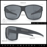 Mens Oversized Biker Wrap Rubberized Matte Plastic Rectangular Sport Sunglasses