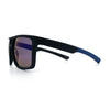 Mens Color Mirror Mobster Racer Flat Top Plastic Rectangle Sunglasses