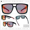 Mens Color Mirror Mobster Racer Flat Top Plastic Rectangle Sunglasses
