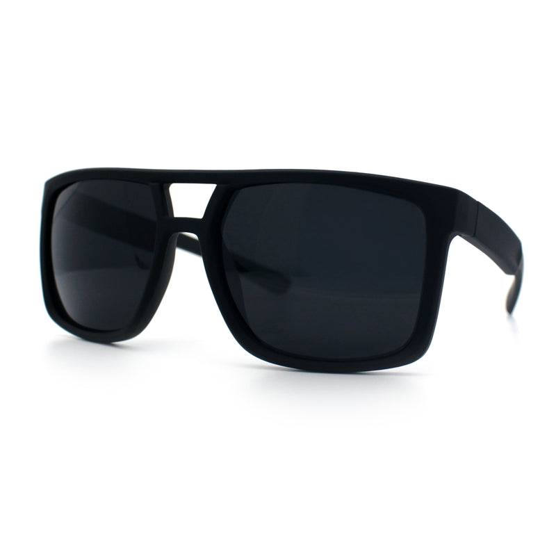 Mens Color Mirror Mobster Racer Flat Top Plastic Rectangle Sunglasses