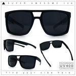 Mens Color Mirror Mobster Racer Flat Top Plastic Rectangle Sunglasses