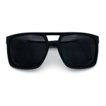 Mens Color Mirror Mobster Racer Flat Top Plastic Rectangle Sunglasses