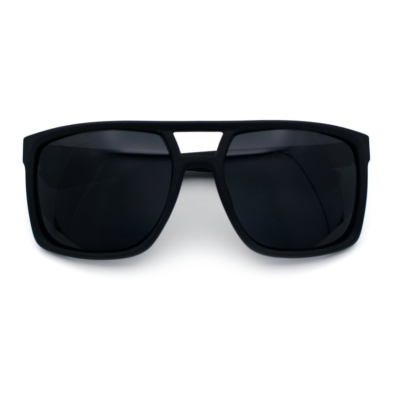 Mens Color Mirror Mobster Racer Flat Top Plastic Rectangle Sunglasses