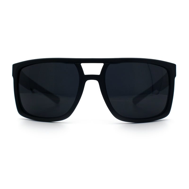 Mens Color Mirror Mobster Racer Flat Top Plastic Rectangle Sunglasses