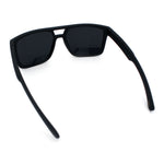 Mens Color Mirror Mobster Racer Flat Top Plastic Rectangle Sunglasses