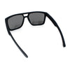 Mens Color Mirror Mobster Racer Flat Top Plastic Rectangle Sunglasses
