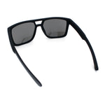 Mens Color Mirror Mobster Racer Flat Top Plastic Rectangle Sunglasses