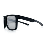 Mens Color Mirror Mobster Racer Flat Top Plastic Rectangle Sunglasses