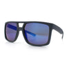 Mens Color Mirror Mobster Racer Flat Top Plastic Rectangle Sunglasses