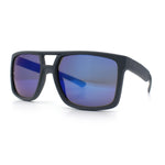 Mens Color Mirror Mobster Racer Flat Top Plastic Rectangle Sunglasses