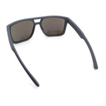 Mens Color Mirror Mobster Racer Flat Top Plastic Rectangle Sunglasses