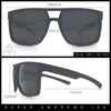 Mens Color Mirror Mobster Racer Flat Top Plastic Rectangle Sunglasses