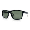 Mens Tempered Glass Lens Rectangle Sport Horn Rim Plastic Sunglasses