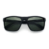Mens Tempered Glass Lens Rectangle Sport Horn Rim Plastic Sunglasses