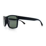 Mens Tempered Glass Lens Rectangle Sport Horn Rim Plastic Sunglasses