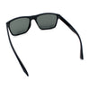 Mens Tempered Glass Lens Rectangle Sport Horn Rim Plastic Sunglasses