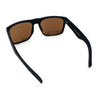 Mens Color Mirror Soft Matte Flat Top Sport Horn Rim Rectangle Sunglasses