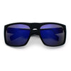 Mens Color Mirror Soft Matte Flat Top Sport Horn Rim Rectangle Sunglasses