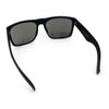 Mens Color Mirror Soft Matte Flat Top Sport Horn Rim Rectangle Sunglasses