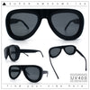Mens Retro Mobster Cupped Thick Plastic Windbreak Racer Oversized Sunglasses