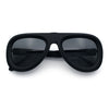 Mens Retro Mobster Cupped Thick Plastic Windbreak Racer Oversized Sunglasses