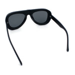 Mens Retro Mobster Cupped Thick Plastic Windbreak Racer Oversized Sunglasses