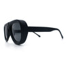 Mens Retro Mobster Cupped Thick Plastic Windbreak Racer Oversized Sunglasses