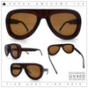 Mens Retro Mobster Cupped Thick Plastic Windbreak Racer Oversized Sunglasses