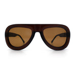 Mens Retro Mobster Cupped Thick Plastic Windbreak Racer Oversized Sunglasses