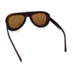 Mens Retro Mobster Cupped Thick Plastic Windbreak Racer Oversized Sunglasses