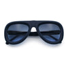 Mens Retro Mobster Cupped Thick Plastic Windbreak Racer Oversized Sunglasses