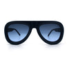 Mens Retro Mobster Cupped Thick Plastic Windbreak Racer Oversized Sunglasses