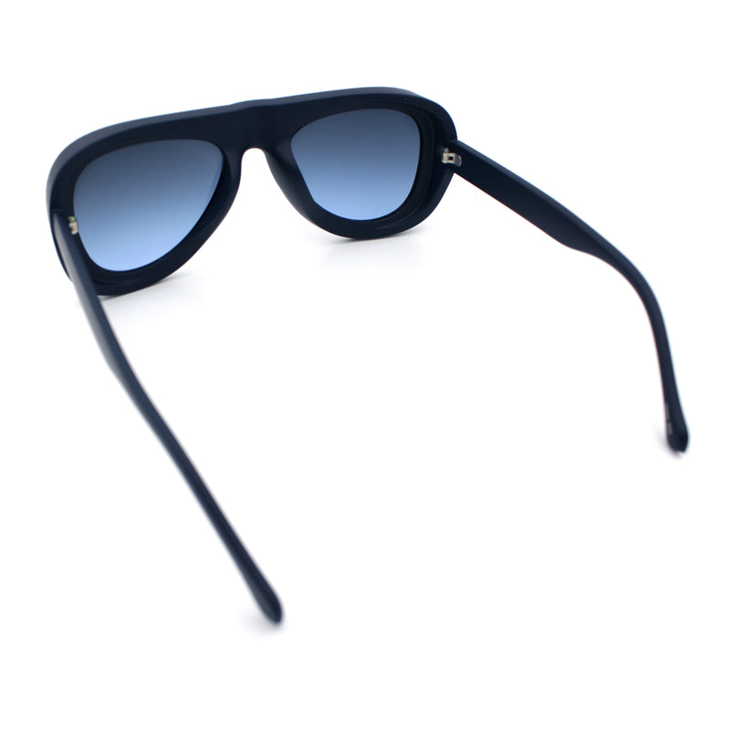 Mens Retro Mobster Cupped Thick Plastic Windbreak Racer Oversized Sunglasses