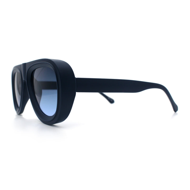 Mens Retro Mobster Cupped Thick Plastic Windbreak Racer Oversized Sunglasses
