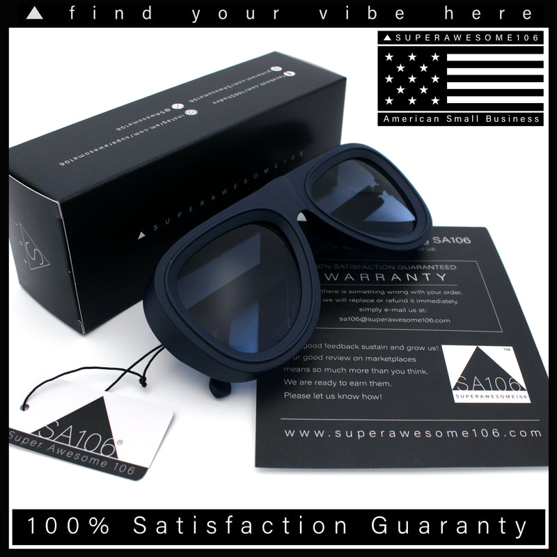 Mens Retro Mobster Cupped Thick Plastic Windbreak Racer Oversized Sunglasses