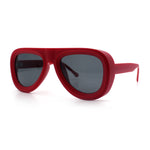 Mens Retro Mobster Cupped Thick Plastic Windbreak Racer Oversized Sunglasses