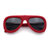 Mens Retro Mobster Cupped Thick Plastic Windbreak Racer Oversized Sunglasses