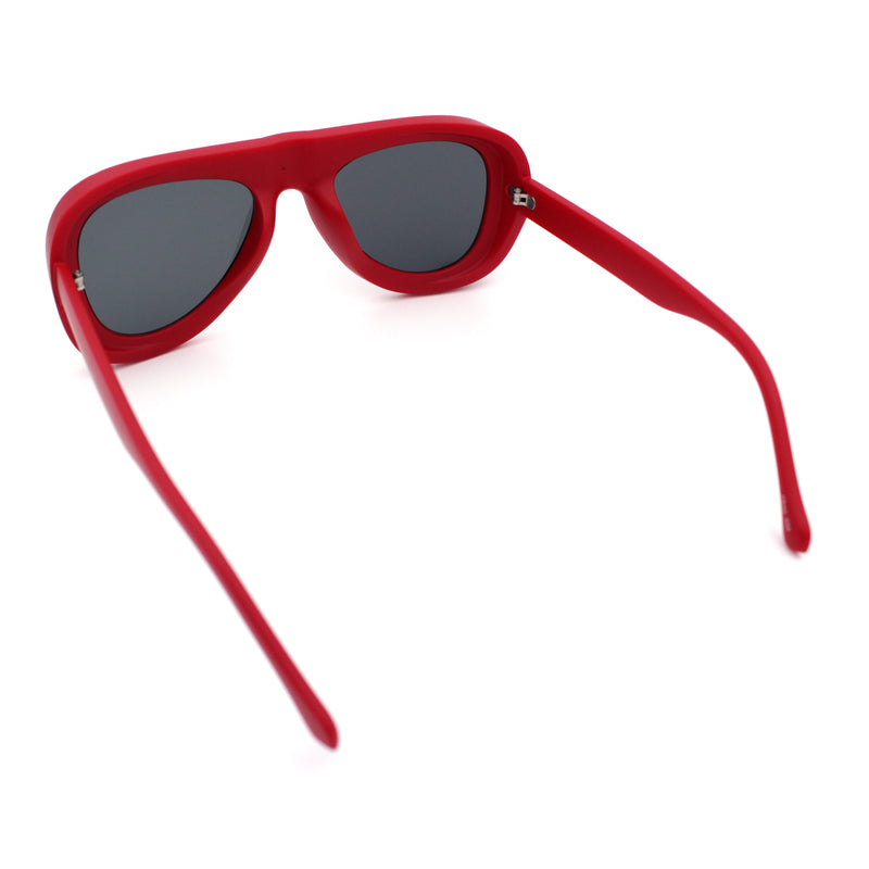 Mens Retro Mobster Cupped Thick Plastic Windbreak Racer Oversized Sunglasses