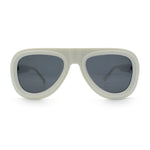 Mens Retro Mobster Cupped Thick Plastic Windbreak Racer Oversized Sunglasses