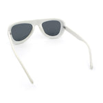 Mens Retro Mobster Cupped Thick Plastic Windbreak Racer Oversized Sunglasses