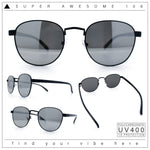 Boho Normcore Windsor Metal Rim Rectangular Round Hipster Sunglasses