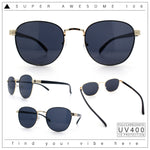 Boho Normcore Windsor Metal Rim Rectangular Round Hipster Sunglasses