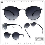 Boho Normcore Windsor Metal Rim Rectangular Round Hipster Sunglasses