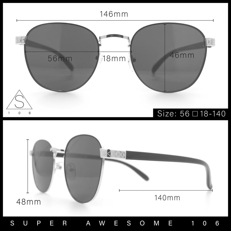 Boho Normcore Windsor Metal Rim Rectangular Round Hipster Sunglasses