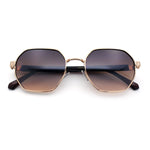 Luxury Gangster Octagonal Retro Refined Gentlemans Metal Rim Sunglasses